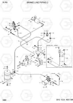 3080 BRAKE LINE PIPING 2 SL763(-#0500), Hyundai