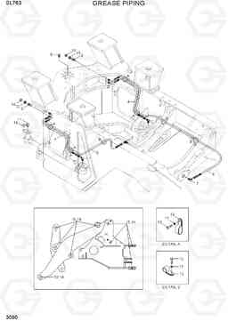 3090 GREASE PIPING SL763(-#0500), Hyundai