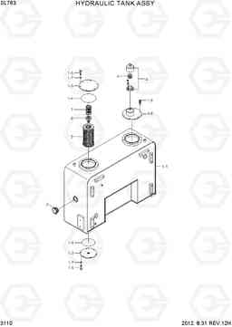 3110 HYDRAULIC TANK ASSY SL763(-#0500), Hyundai