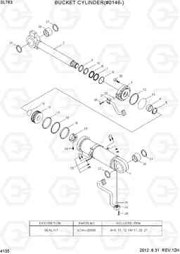 4135 BUCKET CYLINDER(#0146-) SL763(-#0500), Hyundai