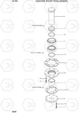 5040 CENTER PIVOT PIN(LOWER) SL763(-#0500), Hyundai