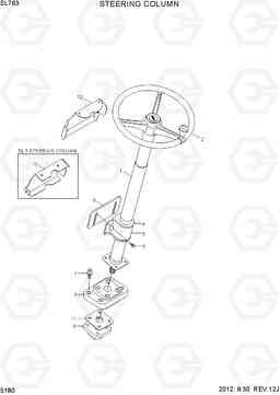 5180 STEERING COLUMN SL763(-#0500), Hyundai