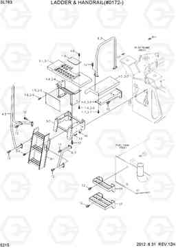 5215 LADDER & HANDRAIL(#0172-) SL763(-#0500), Hyundai