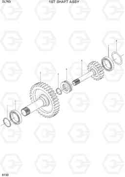 6130 1ST SHAFT ASSY SL763(-#0500), Hyundai