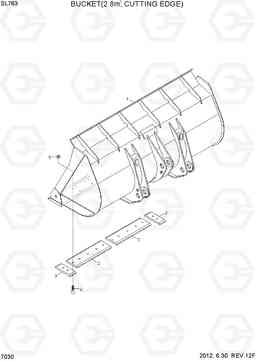 7030 BUCKET(2.8M3, CUTTING EDGE) SL763(-#0500), Hyundai