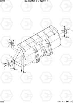 7070 BUCKET(3.0M3, TOOTH) SL763(-#0500), Hyundai