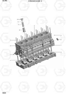 9020 CRANKCASE 2 SL763(-#0500), Hyundai