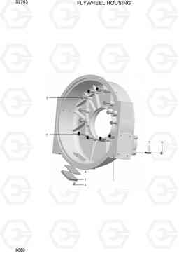 9080 FLYWHEEL HOUSING SL763(-#0500), Hyundai