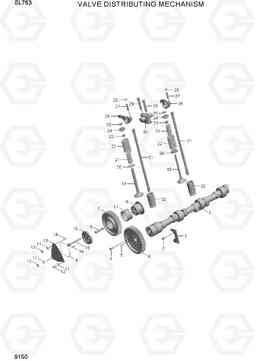 9150 VALVE DISTRIBUTING MECHANISM SL763(-#0500), Hyundai