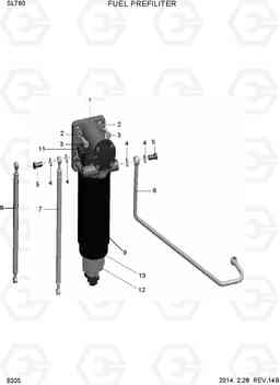 9305 FUEL PREFILTER SL763(-#0500), Hyundai