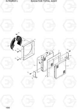 1040 RADIATOR TOTAL ASSY SL763(#0501-), Hyundai