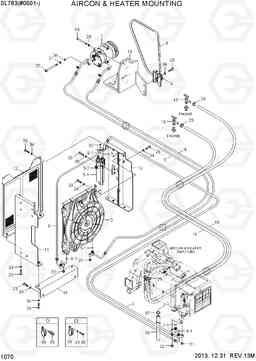 1070 AIRCON & HEATER MOUNTING SL763(#0501-), Hyundai