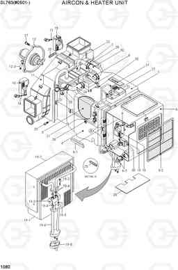 1080 AIRCON & HEATER UNIT SL763(#0501-), Hyundai