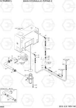 3020 MAIN HYDRAULIC PIPING 2 SL763(#0501-), Hyundai