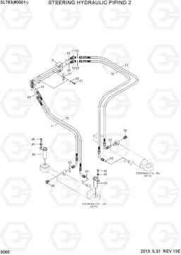 3060 STEERING HYDRAULIC PIPING 2 SL763(#0501-), Hyundai