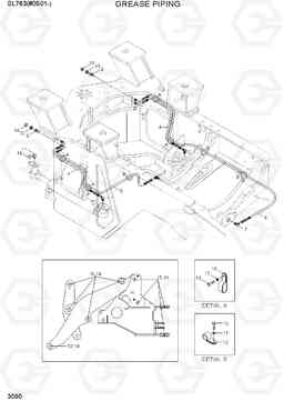 3090 GREASE PIPING SL763(#0501-), Hyundai