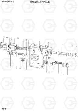 4040 STEERING VALVE SL763(#0501-), Hyundai