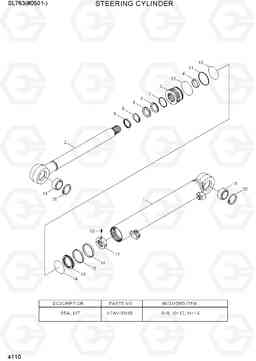 4110 STEERING CYLINDER SL763(#0501-), Hyundai