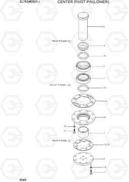 5040 CENTER PIVOT PIN(LOWER) SL763(#0501-), Hyundai