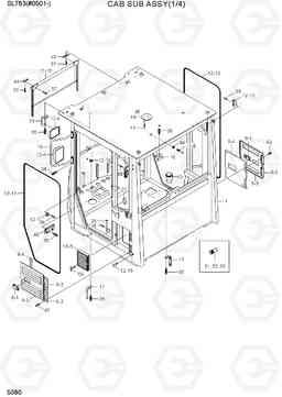 5080 CAB SUB ASSY(1/4) SL763(#0501-), Hyundai