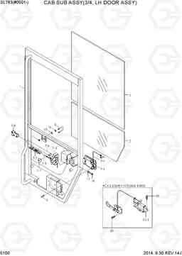 5100 CAB SUB ASSY(3/4, LH DOOR ASSY) SL763(#0501-), Hyundai