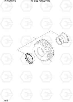 6010 WHEEL RIM & TIRE SL763(#0501-), Hyundai