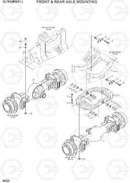 6020 FRONT & REAR AXLE MOUNTING SL763(#0501-), Hyundai