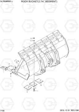 7130 ROCK BUCKET(2.7M3, SEGMENT, SPADE ) SL763(#0501-), Hyundai