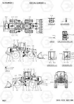 8021 DECALS(#0681-) SL763(#0501-), Hyundai