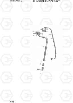 9400 CHARGER OIL PIPE ASSY SL763(#0501-), Hyundai