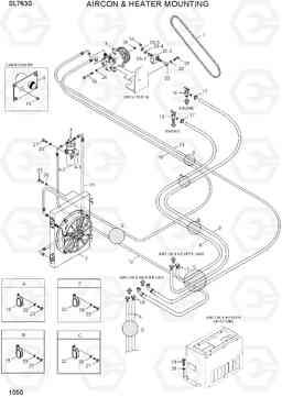 1050 AIRCON & HEATER MOUNTING SL763S, Hyundai