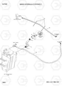 3020 MAIN HYDRAULIC PIPING 2 SL763S, Hyundai