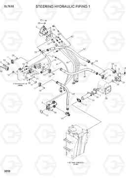 3050 STEERING HYDRAULIC PIPING 1 SL763S, Hyundai