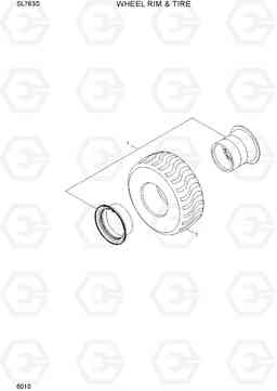 6010 WHEEL RIM & TIRE SL763S, Hyundai