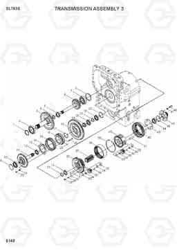 6140 TRANSMISSION ASSEMBLY 3 SL763S, Hyundai