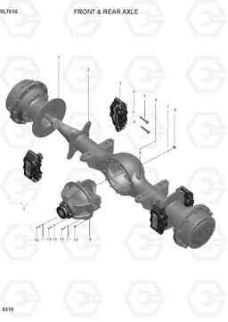 6310 FRONT AND REAR AXLE SL763S, Hyundai