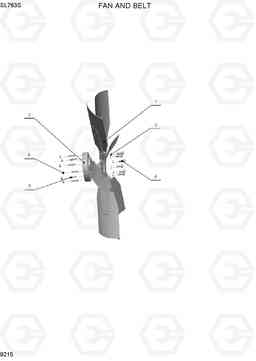 9215 FAN AND BELT(STD) SL763S, Hyundai