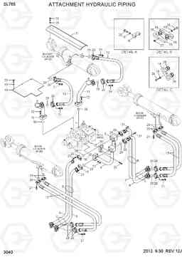 3040 ATTACHMENT HYDRAULIC PIPING SL765, Hyundai