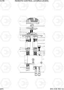 4075 REMOTE CONTROL LEVER(2-LEVER) SL765, Hyundai