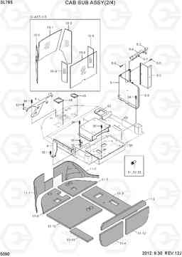 5090 CAB SUB ASSY(2/4) SL765, Hyundai