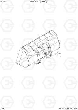 7100 BUCKET(4.0M3) SL765, Hyundai