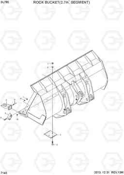 7140 ROCK BUCKET(2.7M3, SEGMENT, STRAIGHT) SL765, Hyundai