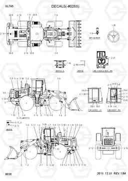 8020 DECALS(-#0288) SL765, Hyundai