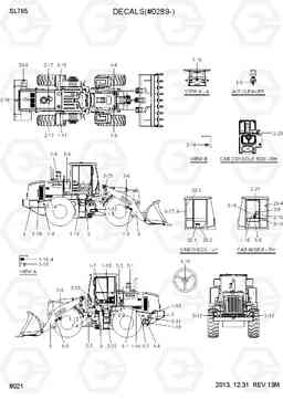 8021 DECALS(#0289-) SL765, Hyundai