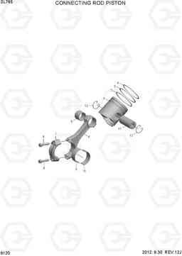 9120 CONNECTING ROD PISTON SL765, Hyundai