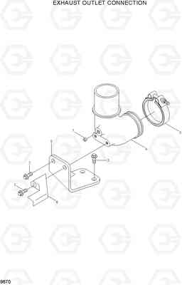 9670 EXHAUST OUTLET CONNECTION 100/120/135/160D-7, Hyundai