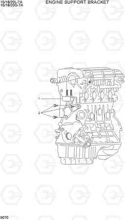 9070 ENGINE SUPPORT BRACKET 15/18/20G-7A, Hyundai