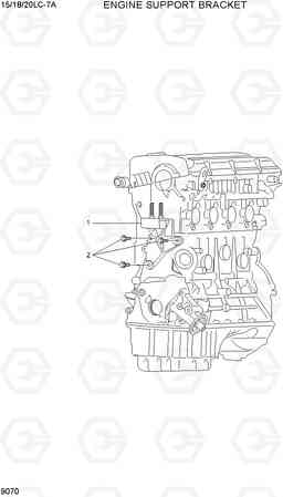 9070 ENGINE SUPPORT BRACKET 15LC/18LC/20LC-7A, Hyundai