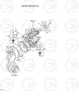 1010 ENGINE MOUNTING 15LC/18LC/20LCA-7, Hyundai