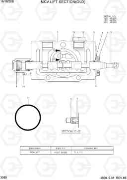 3060 MCV LIFT SECTION(OLD) 16/18/20B-7, Hyundai